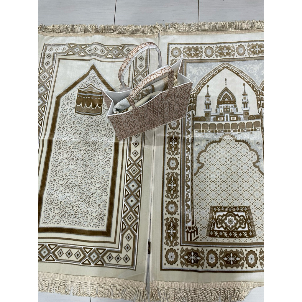 SAJADAH OLEH-OLEH HAJI ARBAIN MIDI +TAS