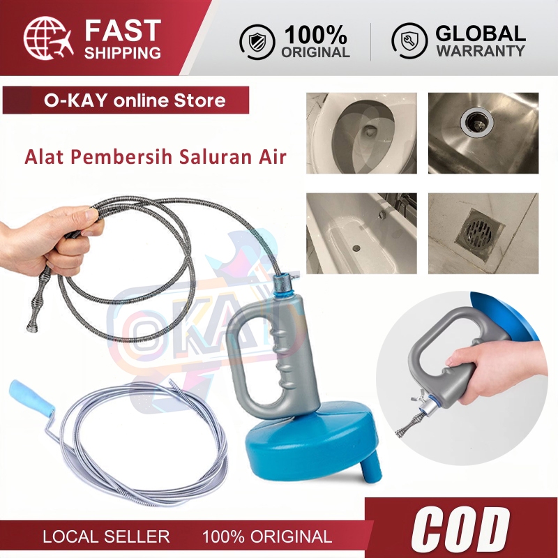 O-KAY PIPA PEMBERSIH SALURAN MAMPET PIPE CLEANER 10 METER SLING KAWAT ANTI MAMPET Alat Pembersih Pip