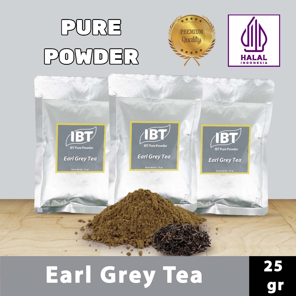 

Pure Earl Grey Tea Powder Essence Murni Bubuk Import Makanan Kue 25 gr