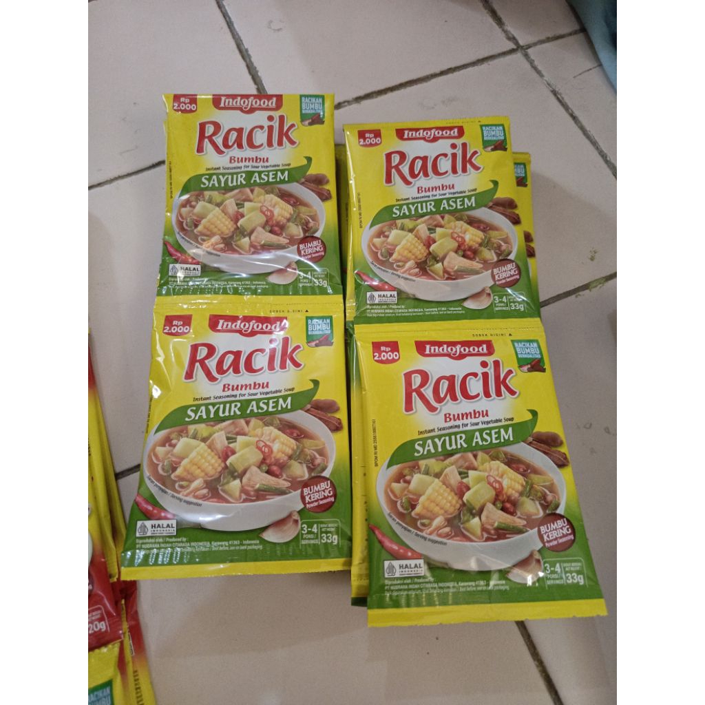 

Racik Bumbu Sayur Asem 20gram 1renteng 10pcs