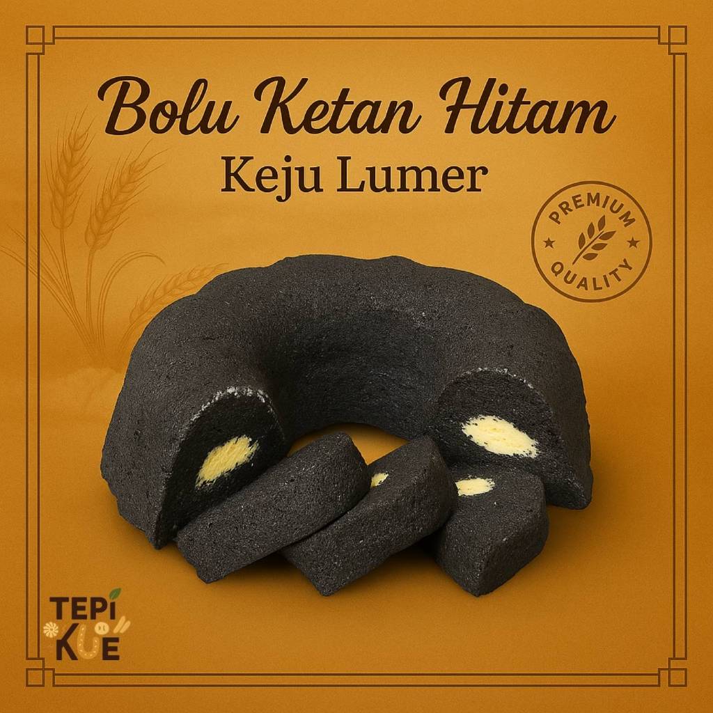 

Bolu Ketan Hitam Keju Lumer Premium by Tepikue