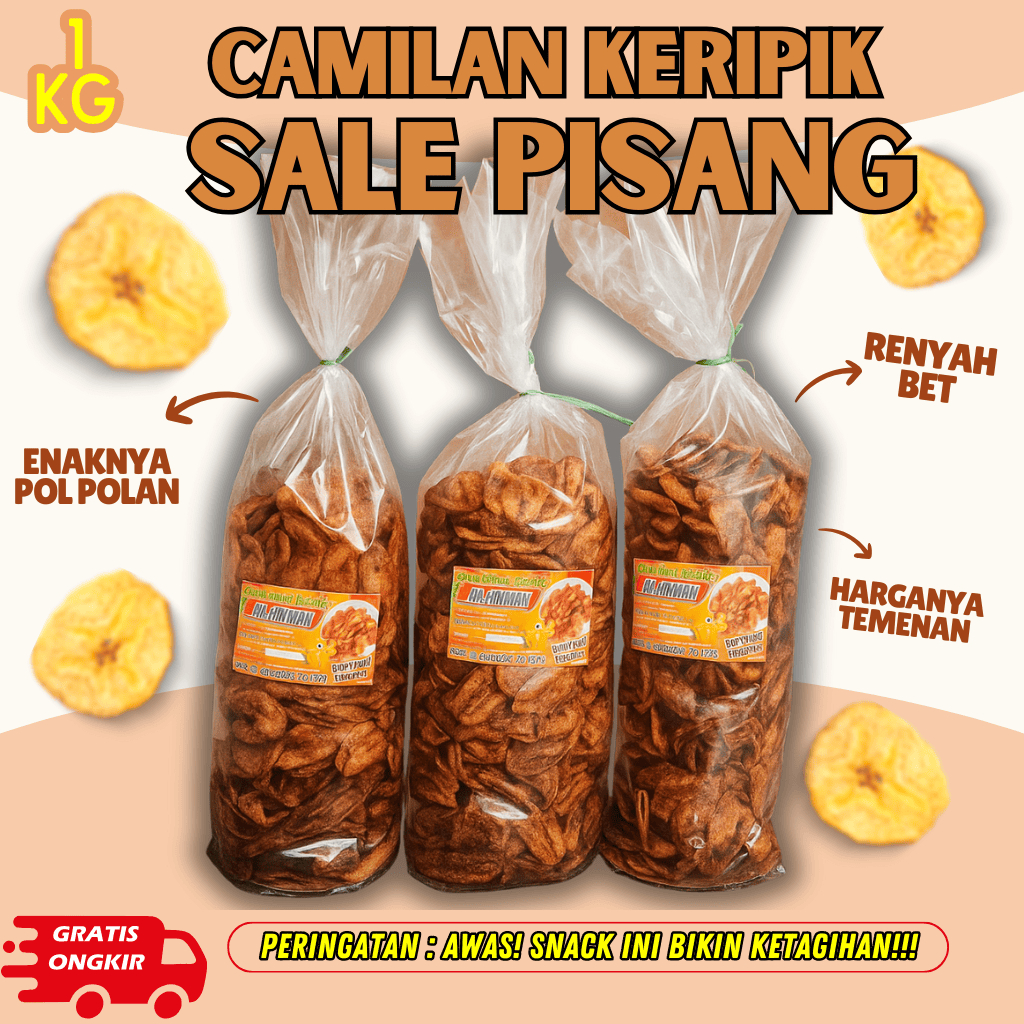 

Cemilan Kering Sale Pisang Manis Khas Cilacap 1 Kg