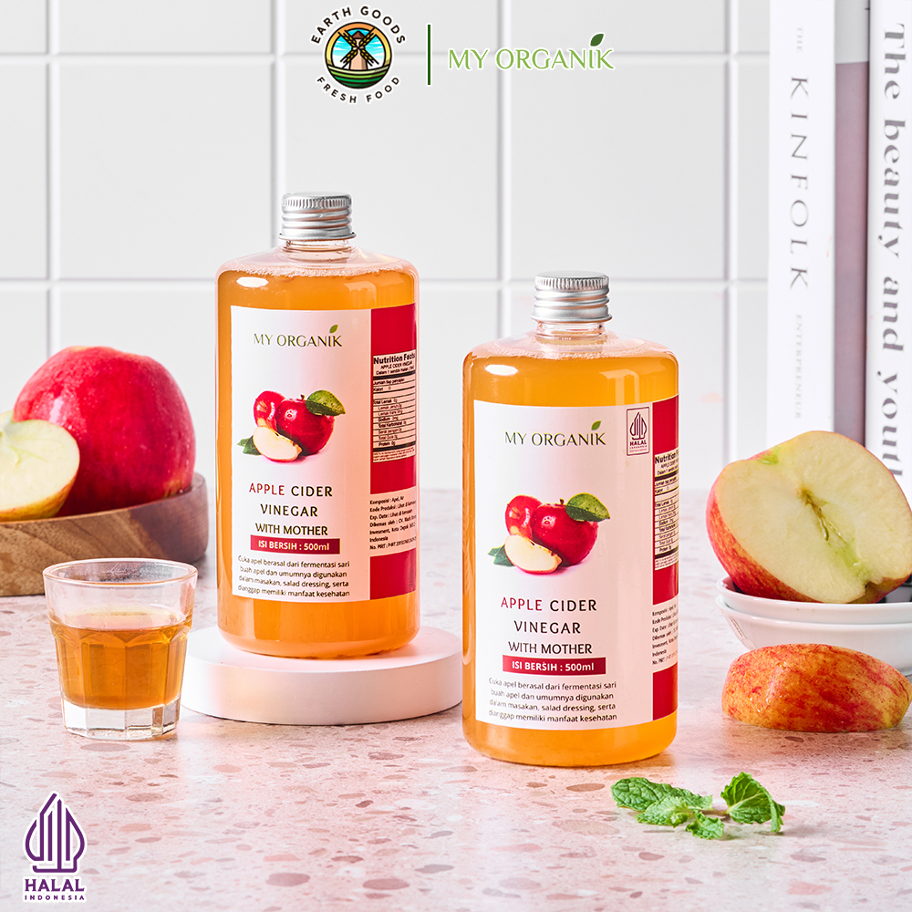 

My Organik Cuka Apel With Mother 500ml x2 Organik Ori – Apple Cider Vinegar Premium untuk Diet & Kesehatan