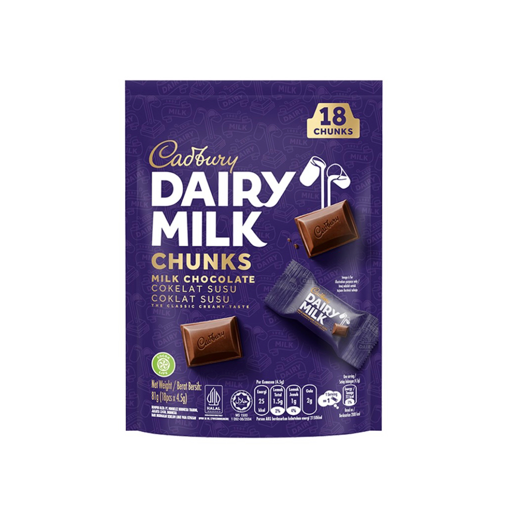 

Cadbury Dairy Milk Chocolate Sharebag Bites 18 x 4.5 gr