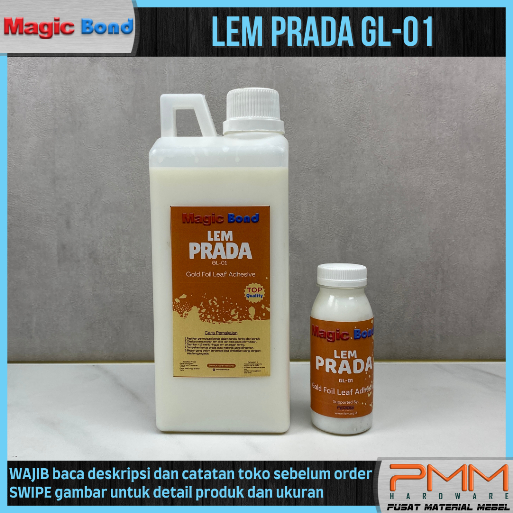 

lem kertas prada emas GL01 MAGICBOND | glue for goldleaf silver leaf
