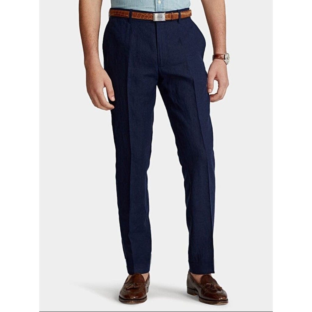 Celana Panjang Ralph Lauren Celana Ralph Lauren Celana Linen Celana Panjang Linen