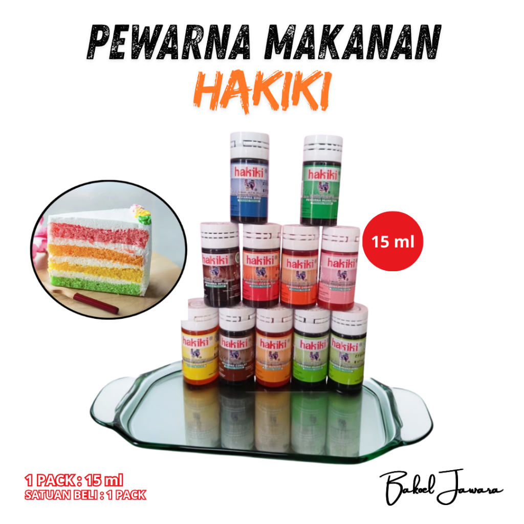 

( 1 PCS 15 ml ) PEWARNA MAKANAN KUE HAKIKI / FOOD COLOR COLOUR ANEKA WARNA