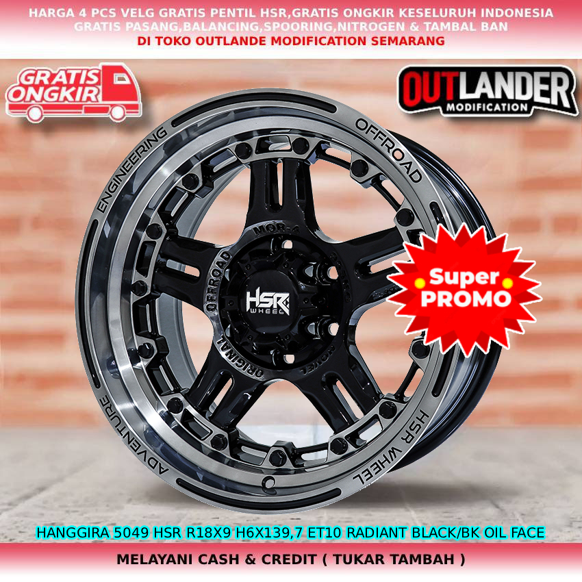 velg R18 velg mobil L200 Pajero Sport Strada Triton Pregio Travello Colorado dll hsr hanggira r18