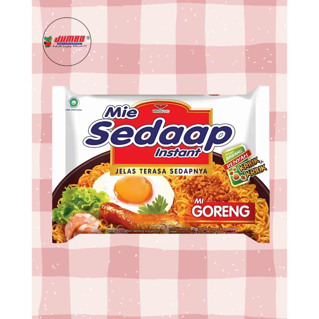 

Sedaap Goreng Original 90gr/Mie Instan/ Mi Goreng/Noodle