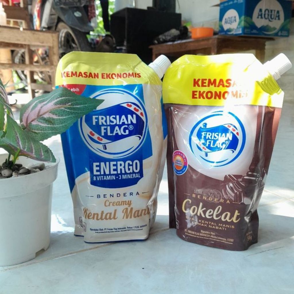

SUSU FRISIAN FLAG SUSU BENDERA KENTAL MANIS POUCH 545G RASA VANILA DAN COKLAT
