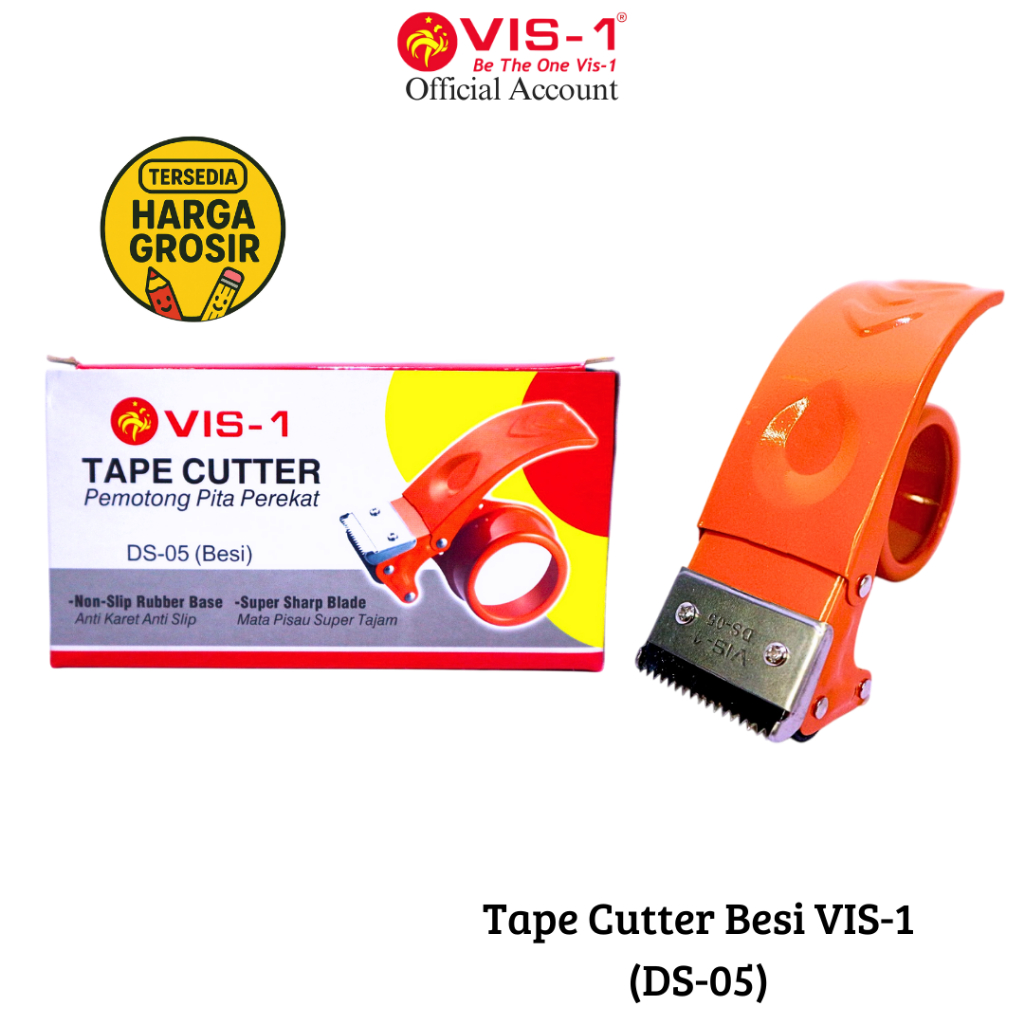 

VIS-1 Tape Cutter Besi DS-05 / Alat Pemotong Lakban Besi 2 inch