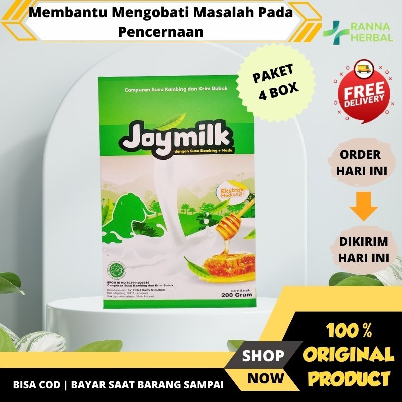 

[PAKET 4 BOX] Susu Kambing Etawa Bubuk Rasa Original Plus Madu Hemat TERMUARAH BPOM