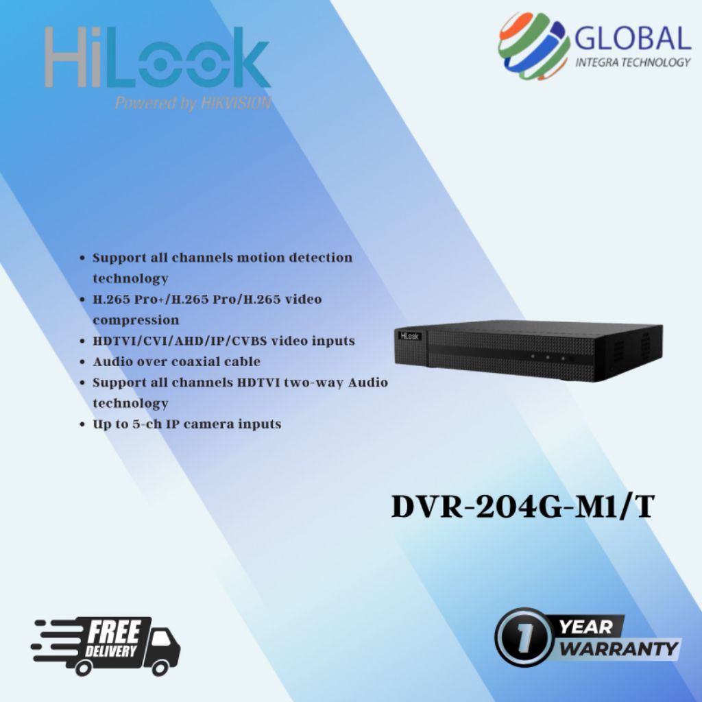 HILOOK DVR-204G-M1/T, DVR-208G-M1/T, DVR-204G-M1/T - DVR HILOOK 4/8/16 CHANNEL