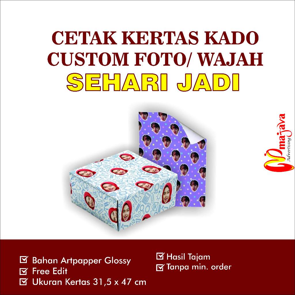 

KERTAS KADO CUSTOM LUCU UNIK LANGSUNG JADI