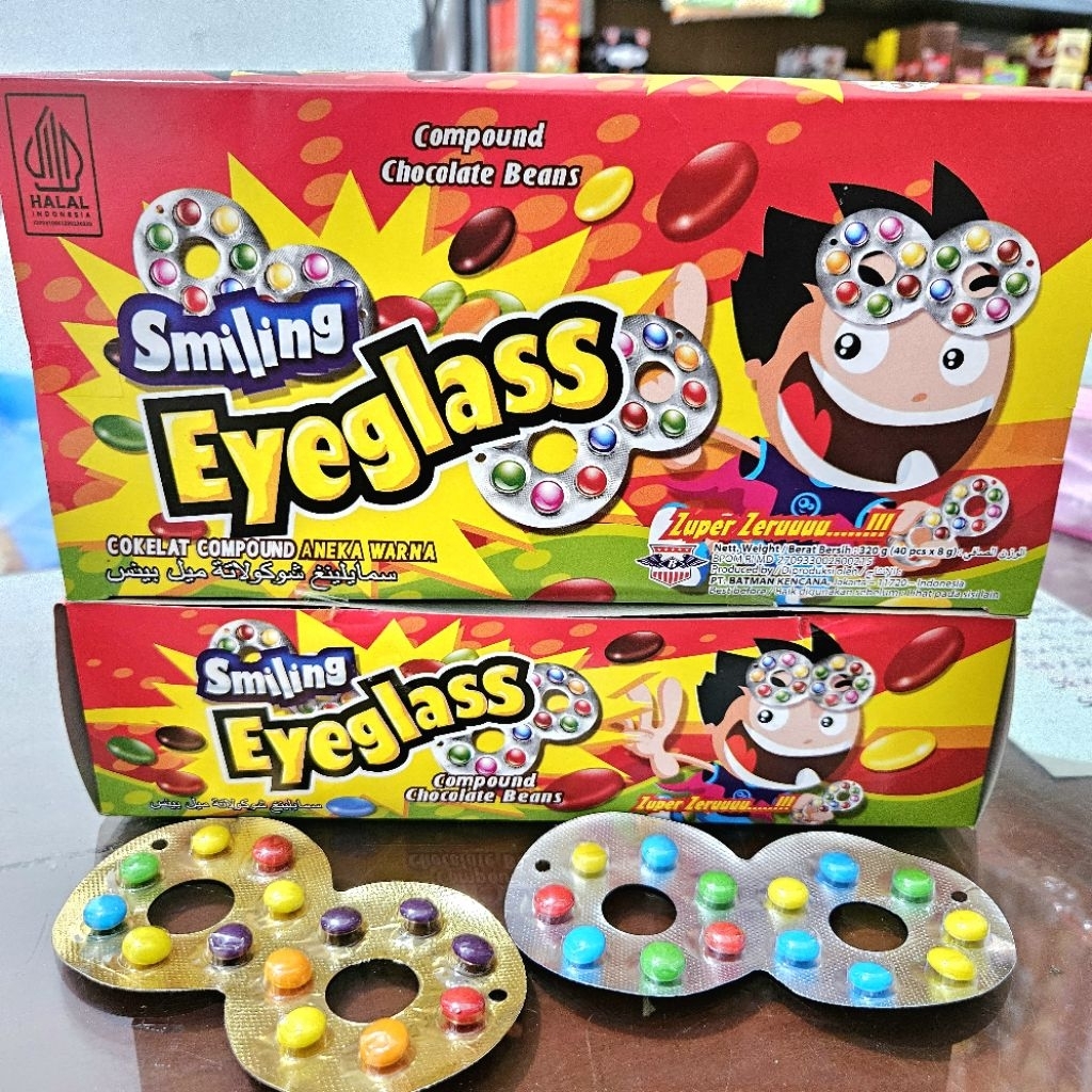 

Coklat Kacamata Jadul isi 40 Pcs