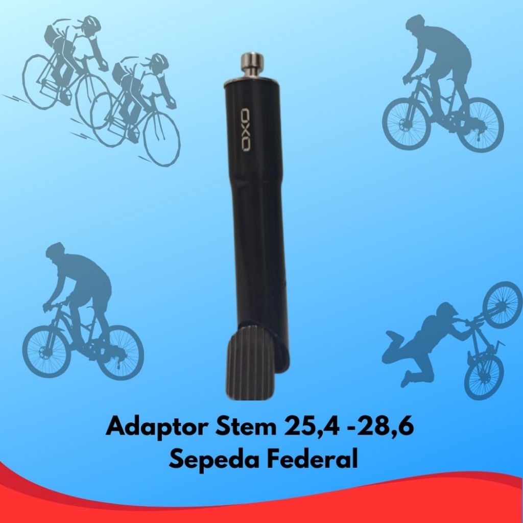 Adaptor Stem 25.4 Sambungan tiang Stang  Sepeda Federal Panjang 14 cm