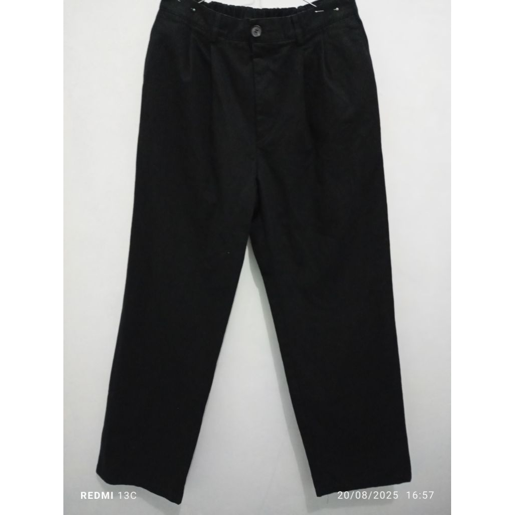 preloved celana panjang pria hitam wide fit W&P house