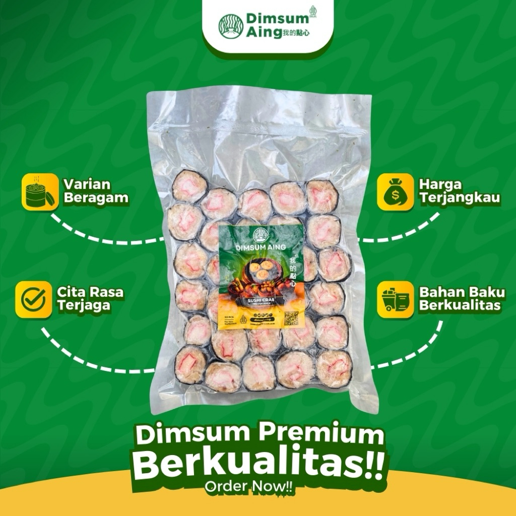 

Dimsum Sushi Crab Frozen 1 Pack Isi 30 Pcs - Frozen Food Dimsum Aing