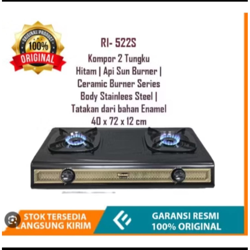 KOMPOR GAS RINNAI 522S / 2 Tungku 522S