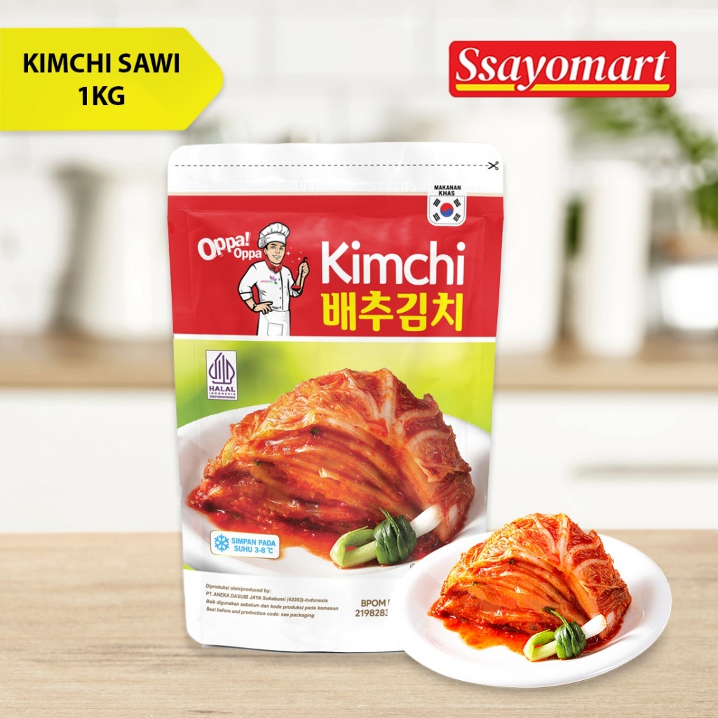 

KIMCHI Sawi Fresh / Kimchi Halal / Kimchi Korea 1KG - Makanan Korea