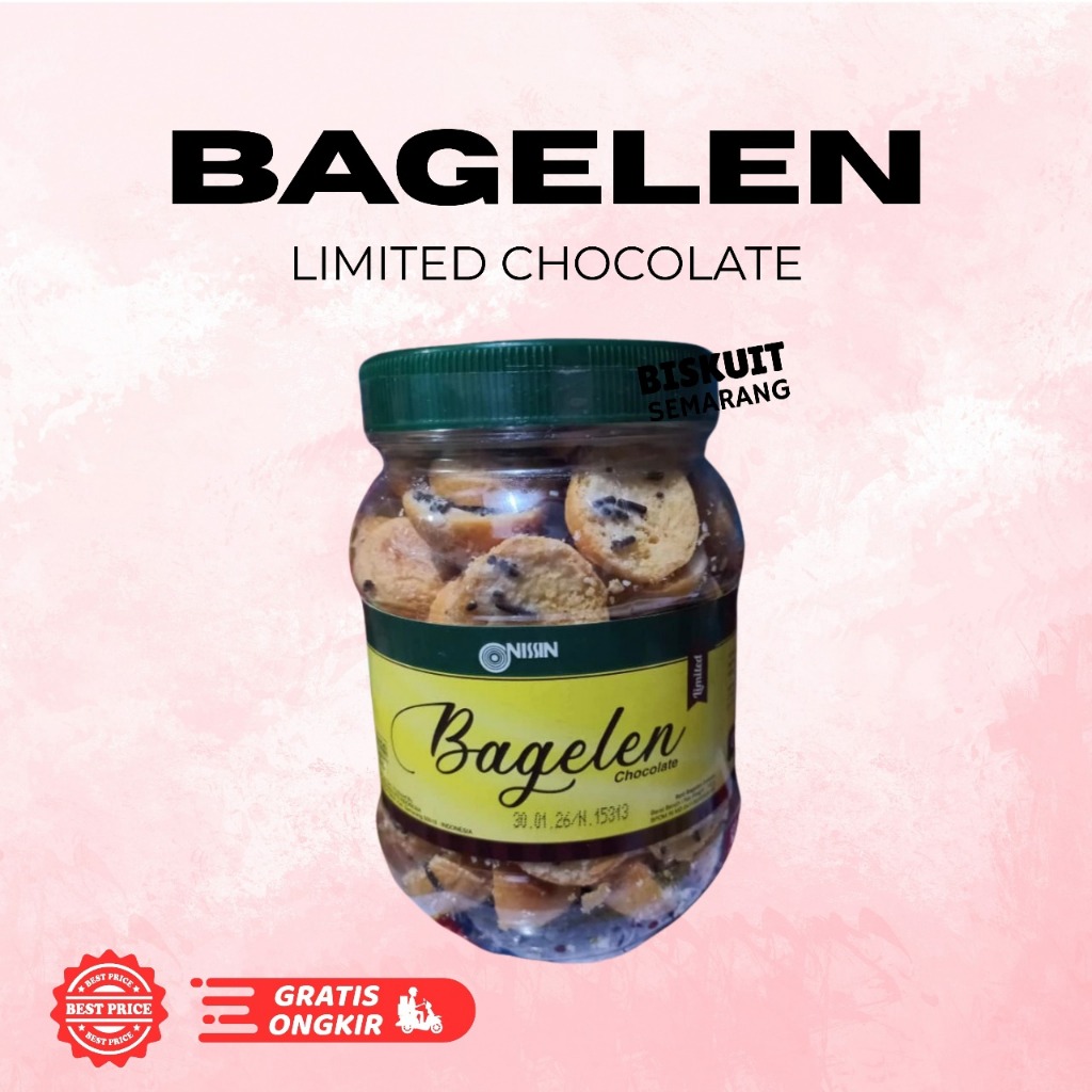 Nissin Bagelen Chocolate Limited 150 gr Bagelen Coklat Toples Mini