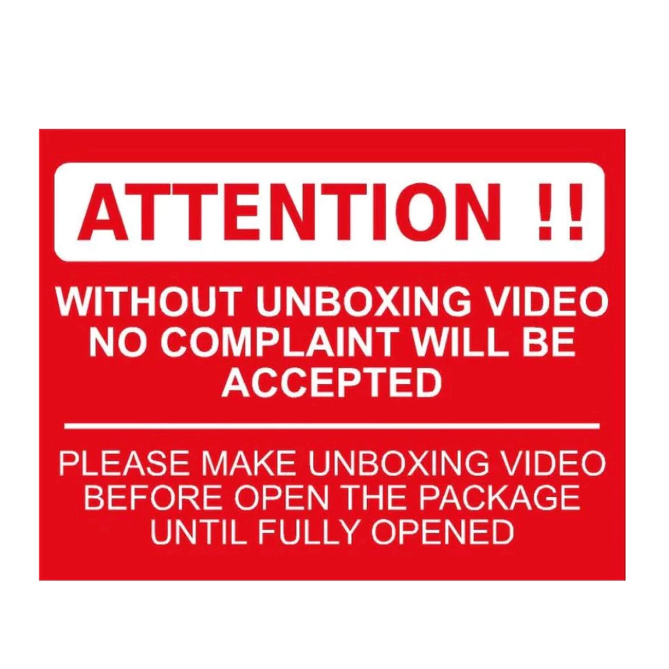 

STICKER UNBOXING VIDEO ENGLISH TEXT QTY 100 PCS FW