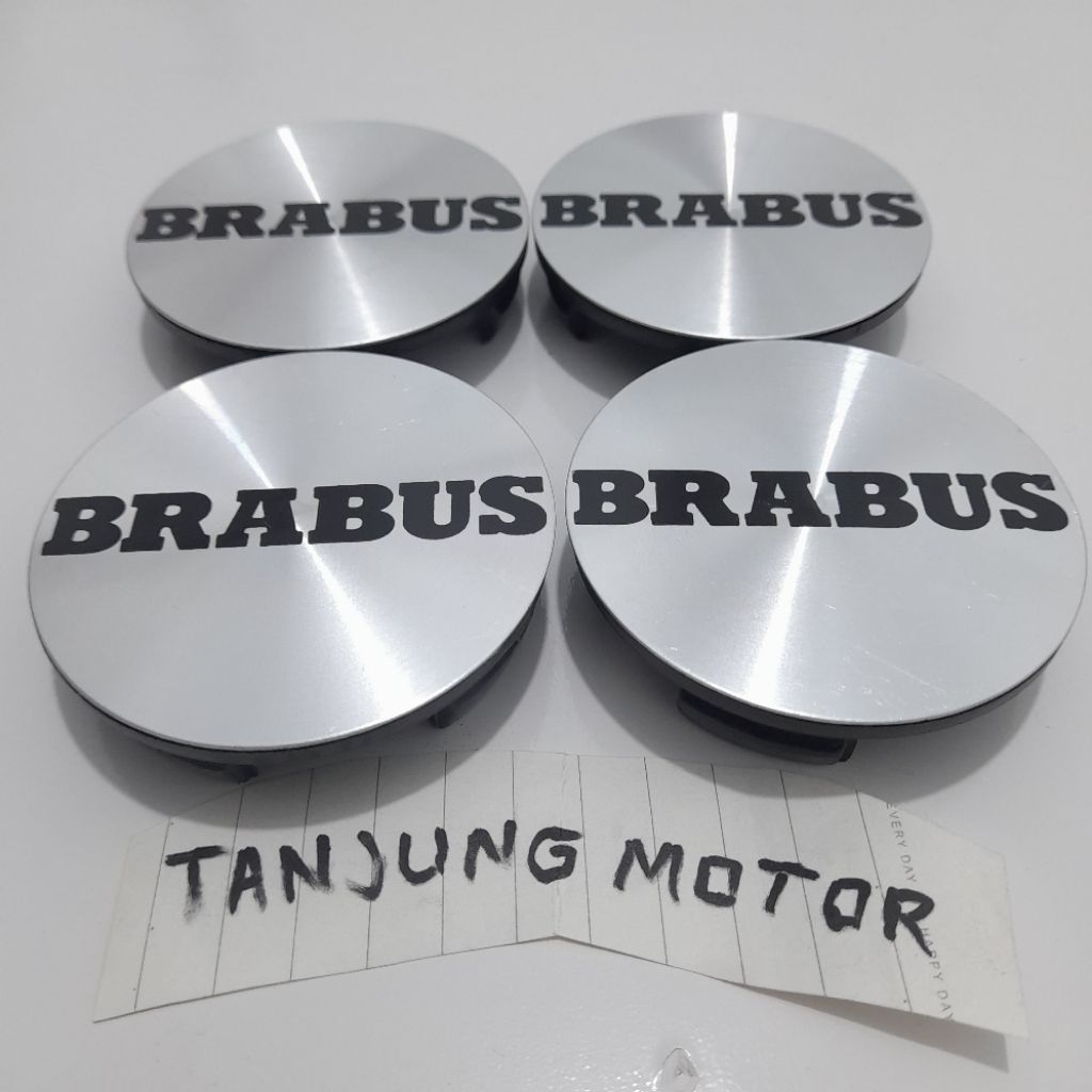 dop tutup velg roda BRABUS racing model plat diameter 6,5cm harga 1set 4pcs