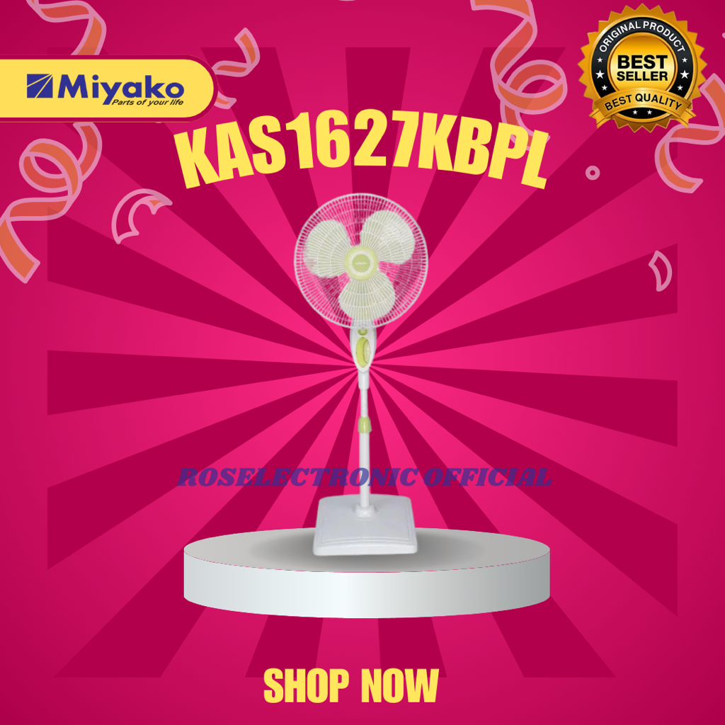 KIPAS ANGIN MIYAKO KAS 1627KB PL  STAND FAN/KAS-1627KB PL/KAS 1627KB PL/KIPAS ANGIN MIYAKO GARANSI