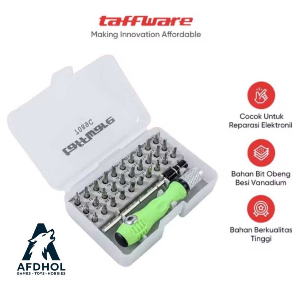 TAFFWARE OBENG 32IN1 MAGNETIC SCREWDRIVER BINTANG TORX T4 T6 T5 T8 T9 T10 STICK STIK PS3 PS4 PS5 SLI