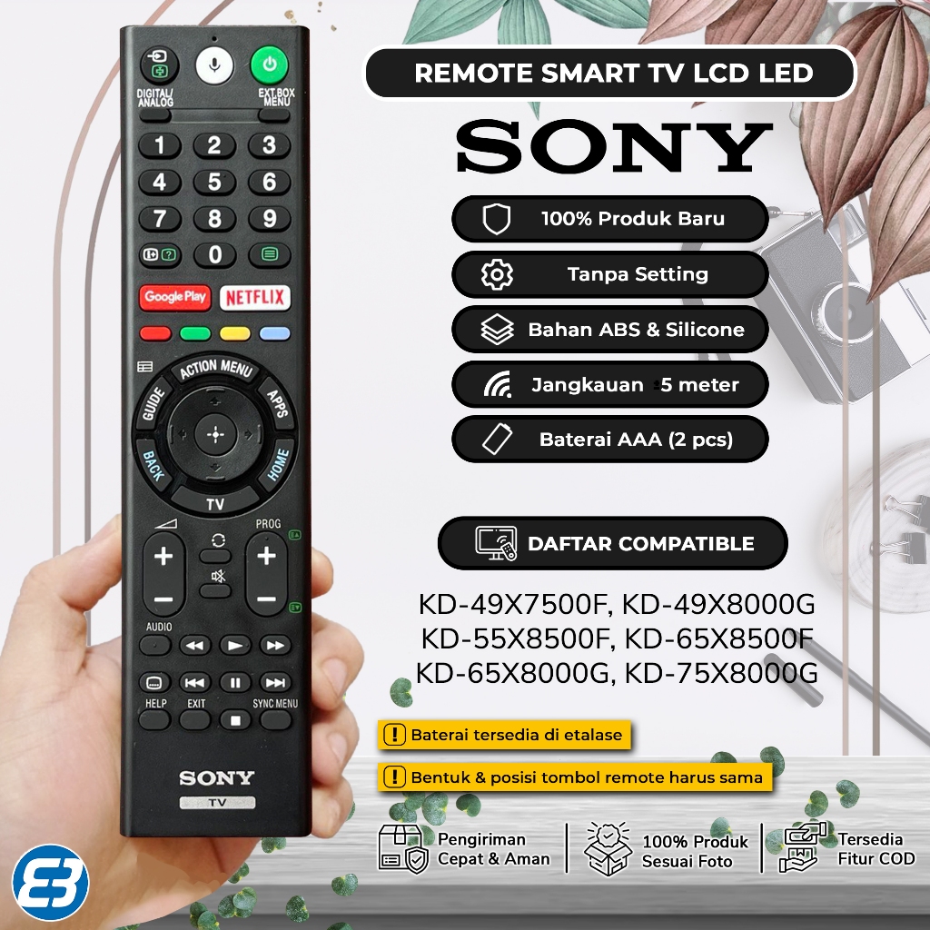 Remote Remote TV RMP-310P For Sony TV KD-49X7500F KD-49X8000G KD-49X8500G KD-65X8000G KD-75X8000G KD