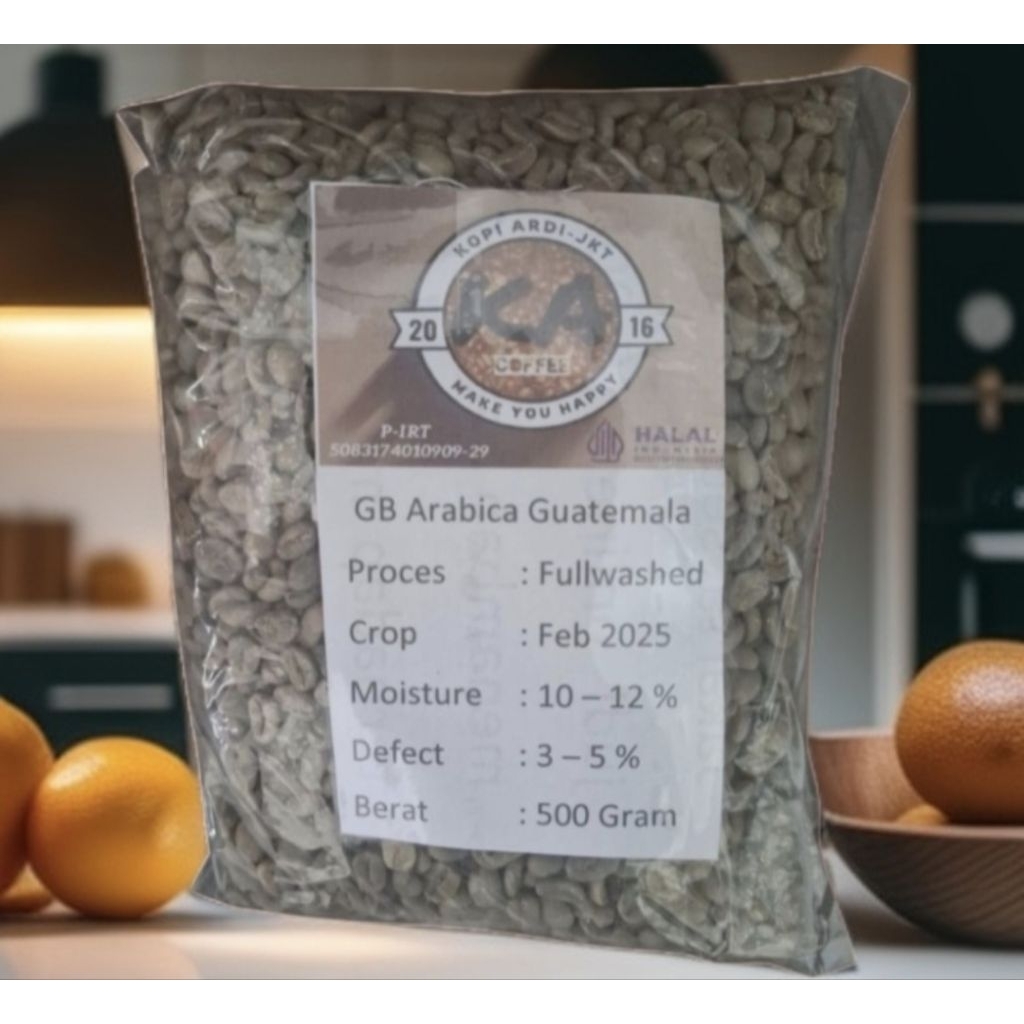 

Green Bean(GB)/Biji Kopi Mentah Arabica Fullwashed Import Guatemala Antigua 500 gram dan 1000 gram