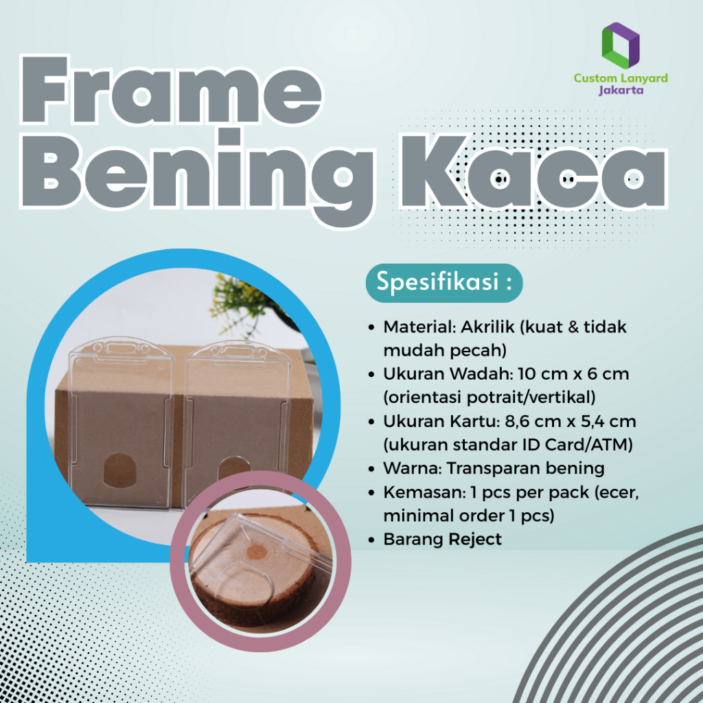 

Obral Frame Bening Kaca Import Reject Produksi frame idcard akrilik