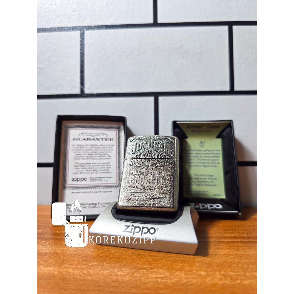 ZIPPO BRASS JIM BEAM SPECIAL EDITION PING SOUND WITH SEAL ORANGE