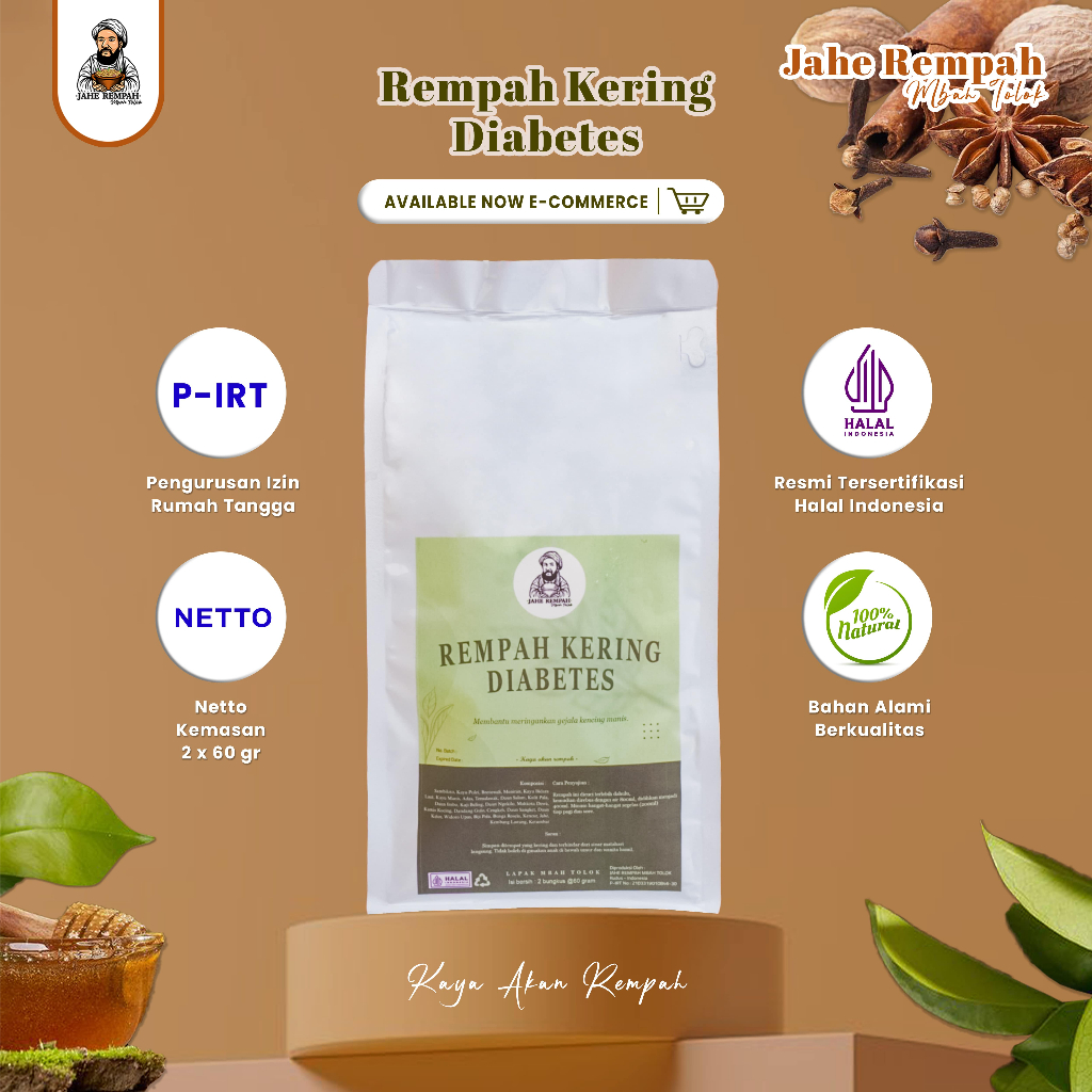 

RACIKAN REMPAH KERING UNTUK MENGATASI DIABETES 100% HERBAL RESEP DARI LELUHUR JAWA