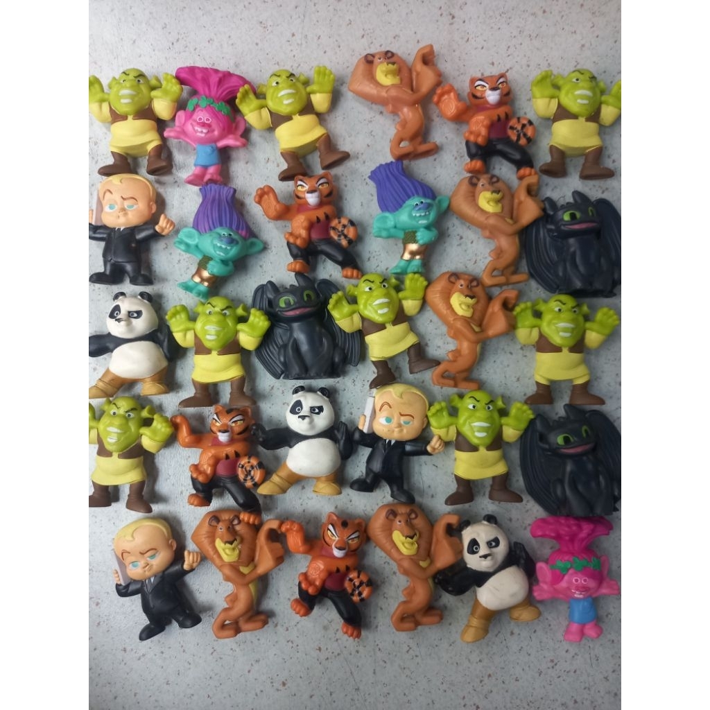 mini figure shrek trolls boss baby kungfu panda toothless madagascar