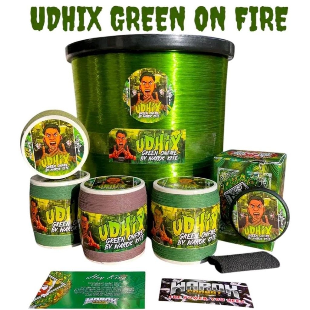 GELASAN UDHIX GREEN ON FIRE MATOT BAHAN HIJAU SIZE 0,23 SPESIALIS MAIN JEPRET
