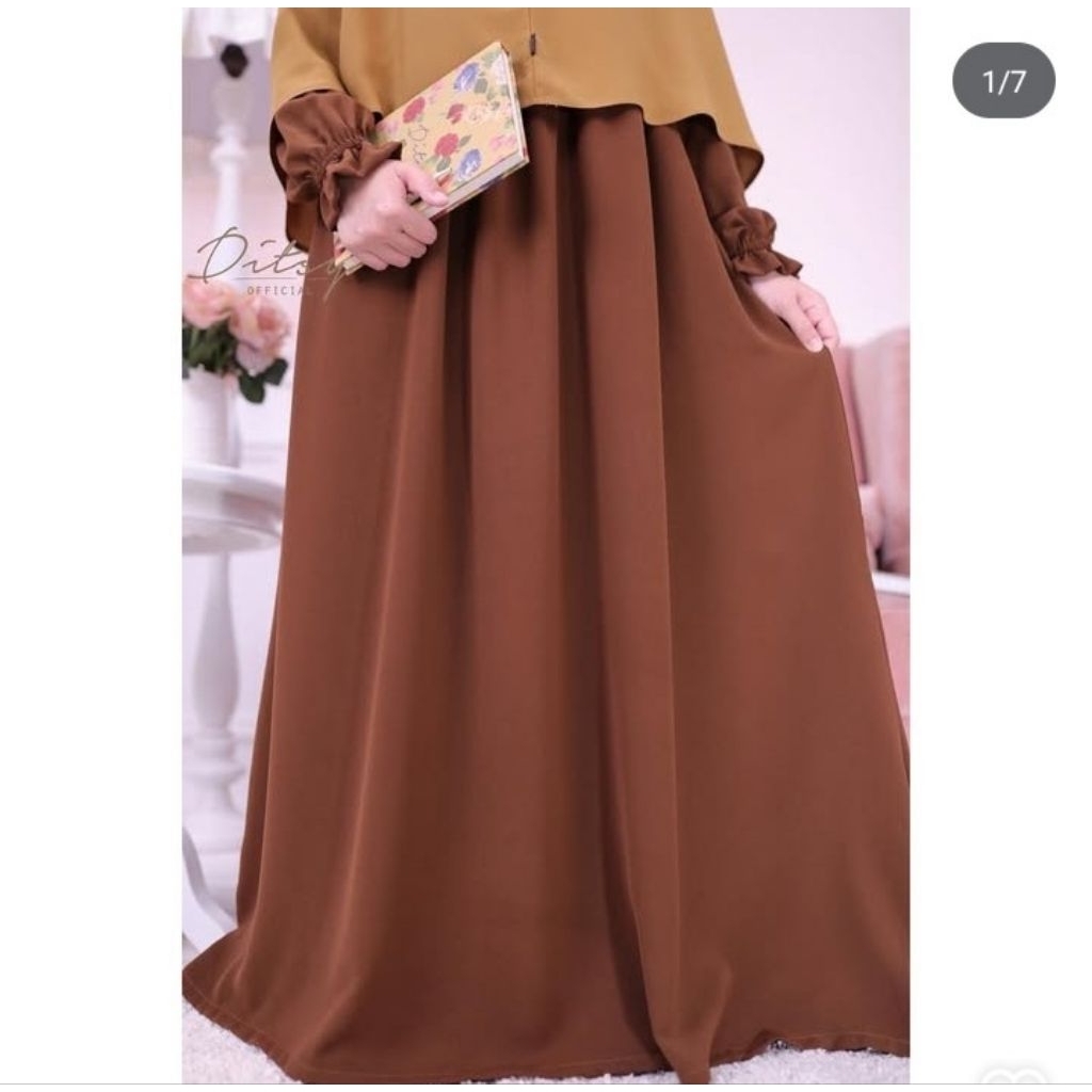 kondisi bagus Ditsy Lilura caramel mazen S