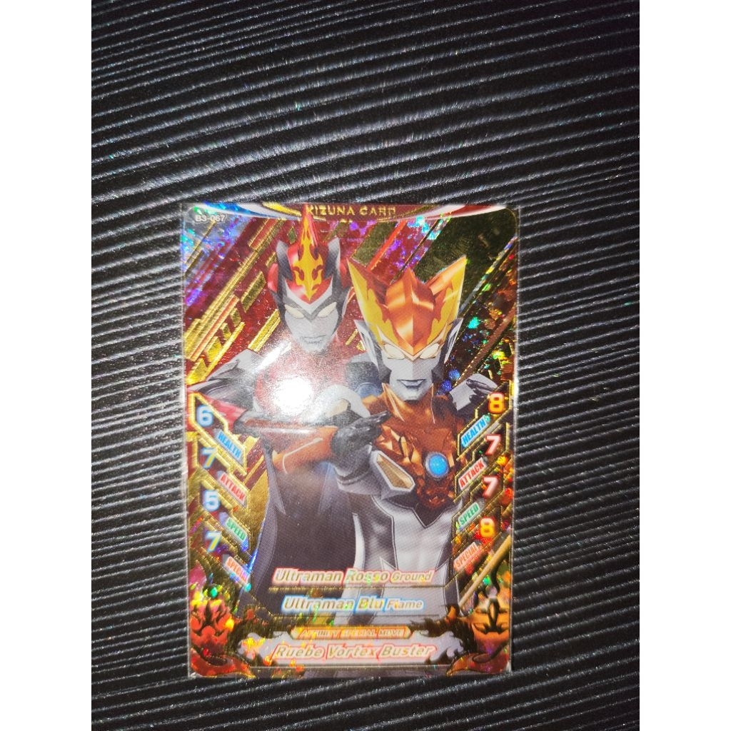 Kartu Ultraman Fusion Fight R&B Ver 3 |  Kizuna Card (CP) - Ultraman Rosso (Ground) & Ultraman Blu (