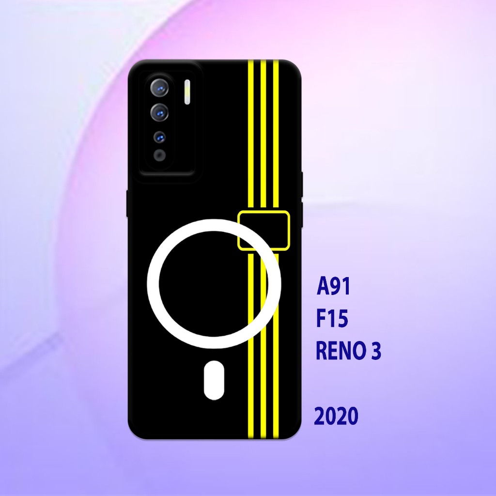 Silikon oppo A91 - oppo F15 - oppo Reno 3 _Casing case Proteksi HP bahan Lentur Tebal  Warna Hitam