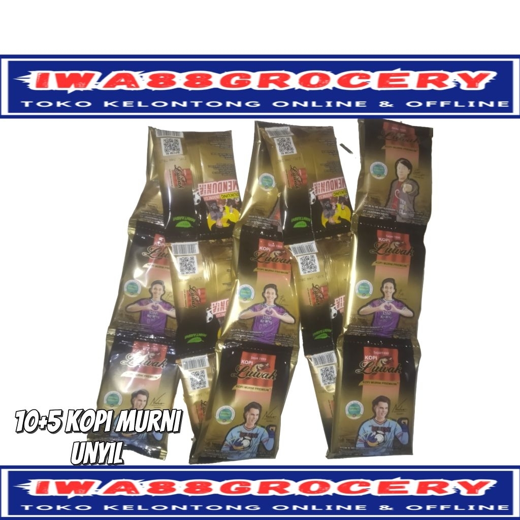 

Luwak kopi premium tanpa gula 7gr kecil 15sachet