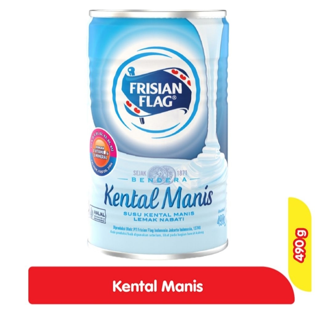 

FRISIAN FLAG KRIMER KENTAL MANIS PUTIH KALENG 490GR