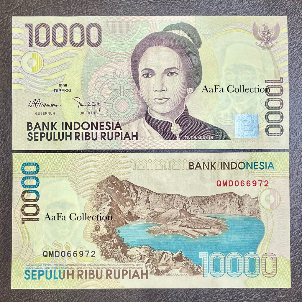 UANG KERTAS KUNO 10 RIBU TJUT NJAK DHIEN 1998