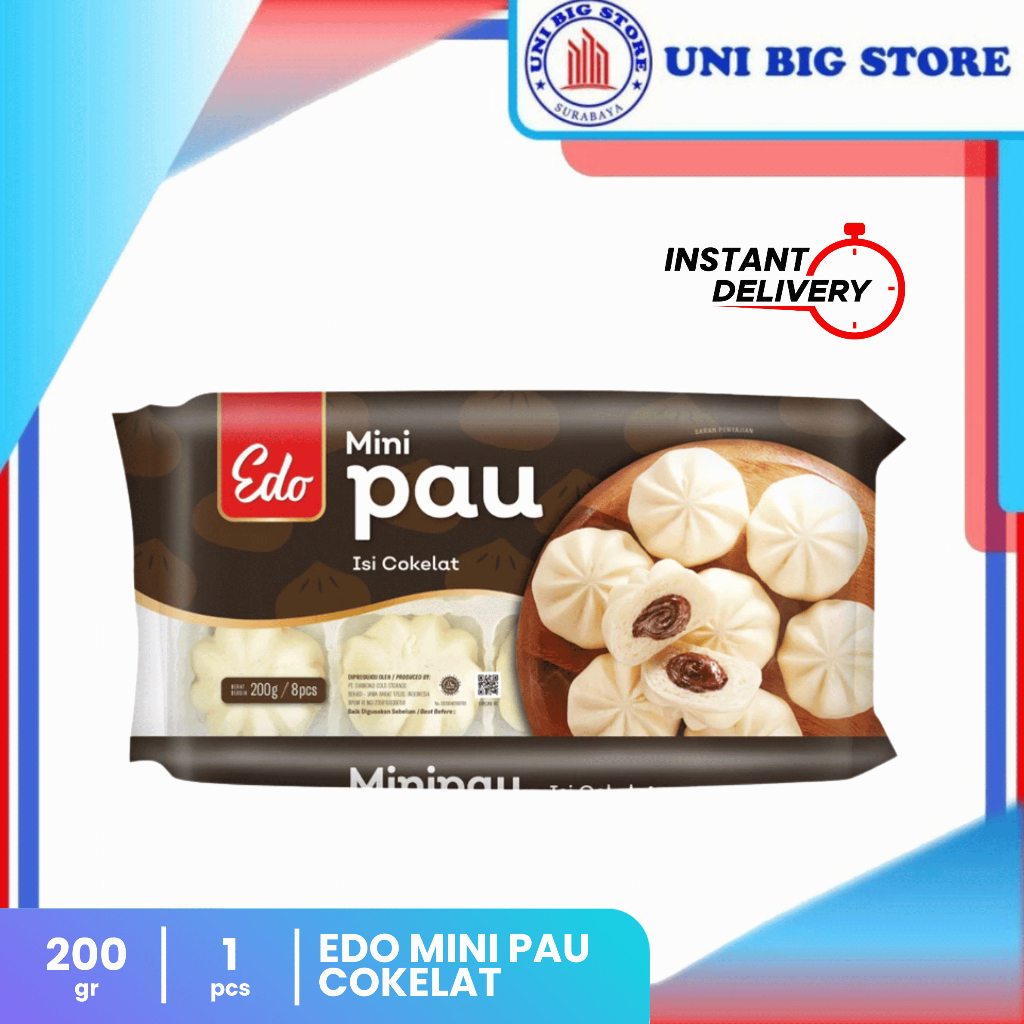 

Edo Mini Pau Chocolate Frozen 200 gr Roti Pao Coklat Beku