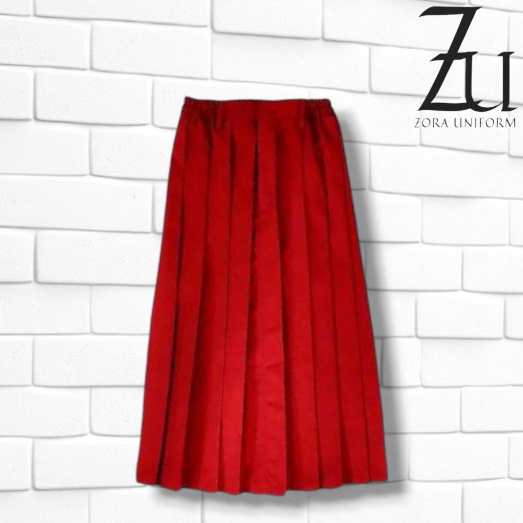 Rok Rampel SD warna merah