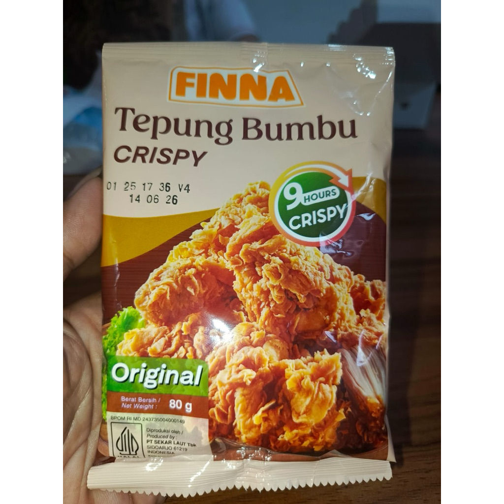 

Tepung bumbu crispy finna/tepung bumbu serbaguna finna 1renceng 10pcs @80gr