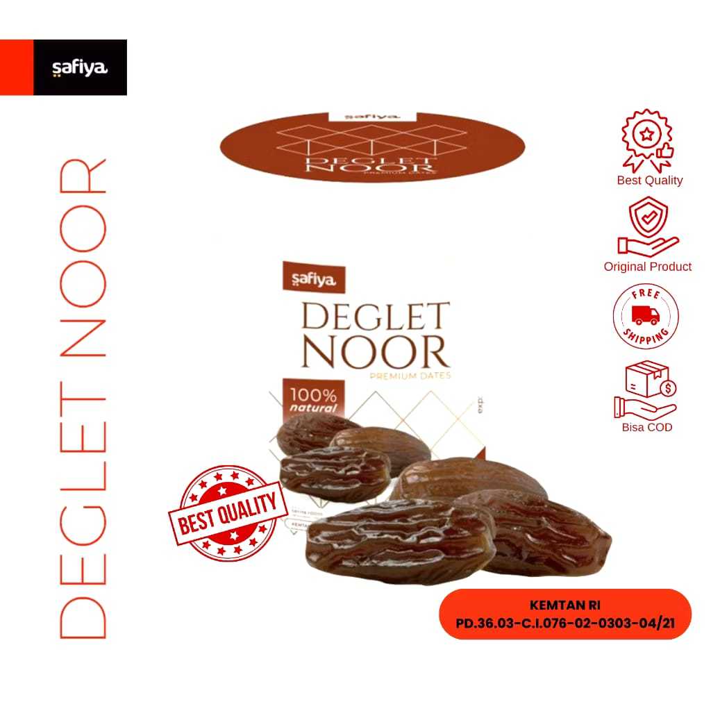 

Safiya Kurma Tunisia Madu Ember 850 Gram Deglet Noor Premium