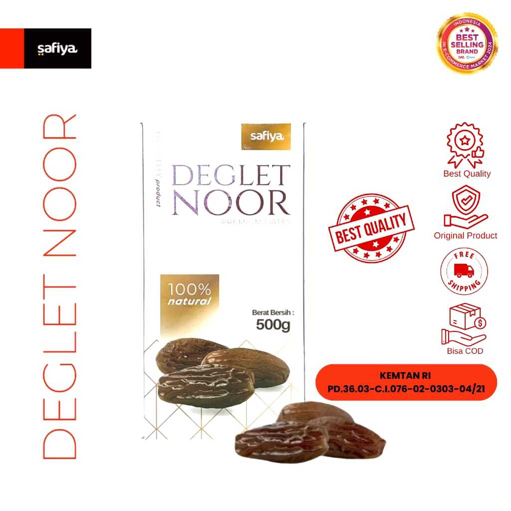 

Safiya Kurma Tunisia Madu 500 Gram Deglet Noor Premium