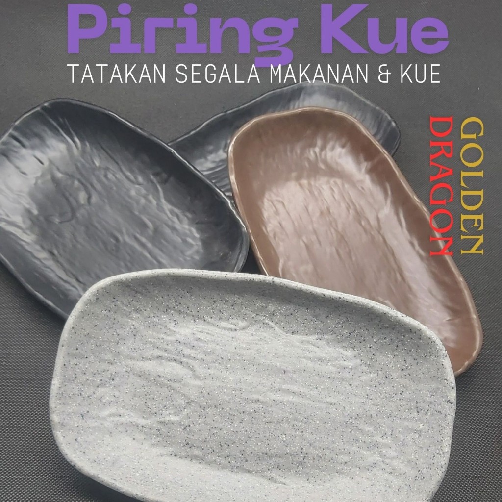 Piring Tatakan Makanan Kue - Melamin Golden Dragon