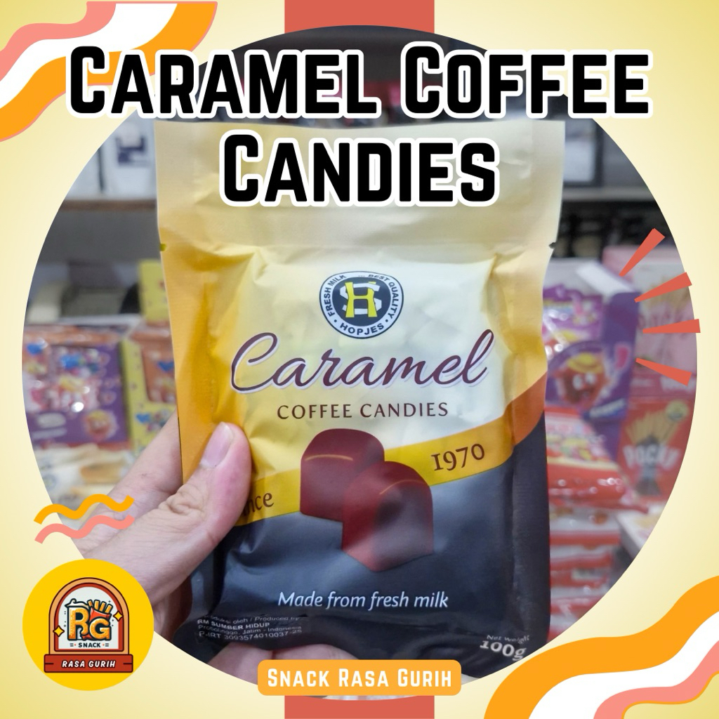 

Hopjes Caramel Coffee Candy (Permen Kopi Rasa karamel) 100gr