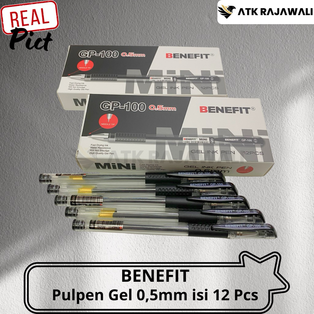 

(1 Pack) Pulpen Gel Benefit 0,5mm Pen Gel GP-100